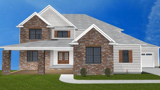 Transitional 2 Story Home Design